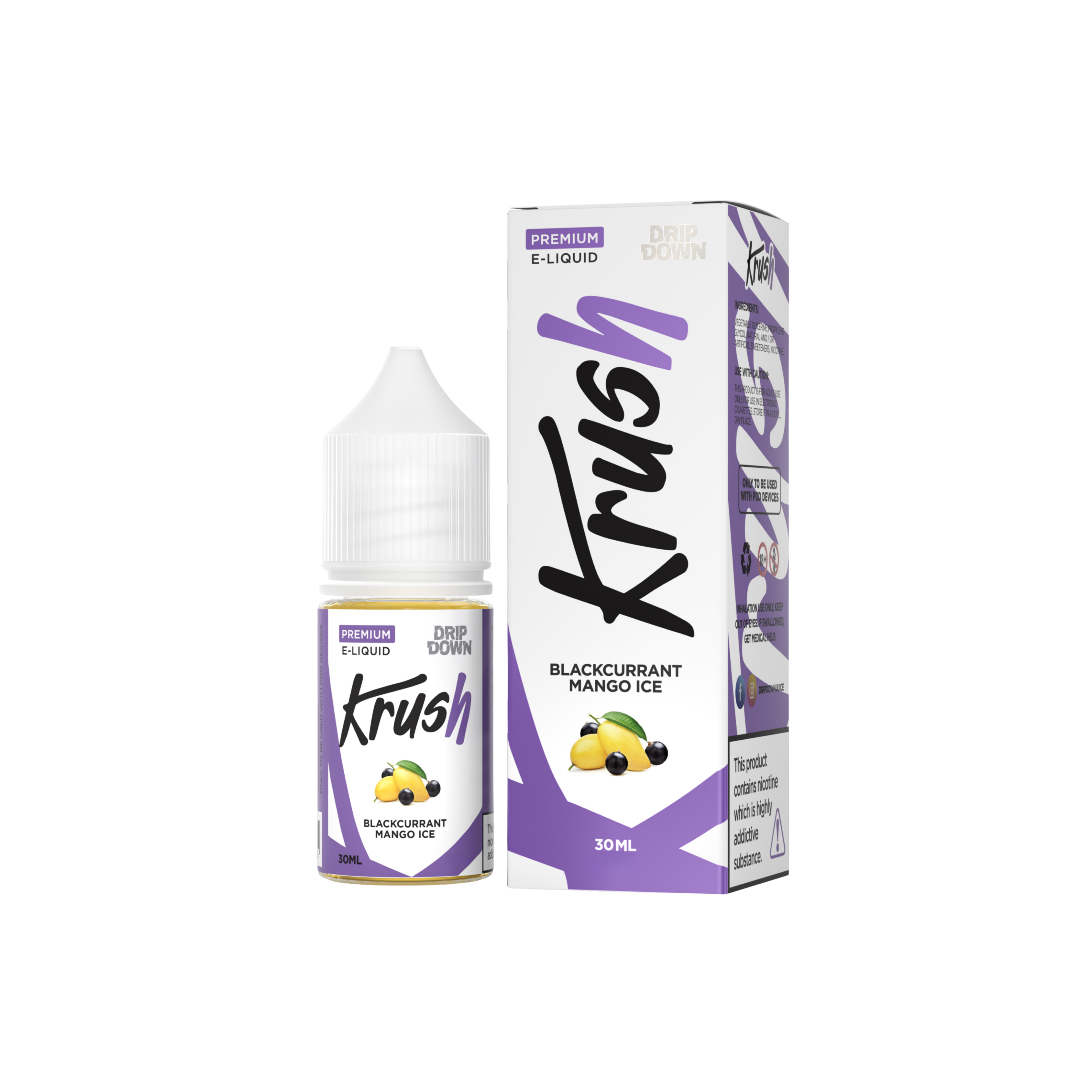Blackcurrant Mango Ice 30ML - Drip Down Krush Series