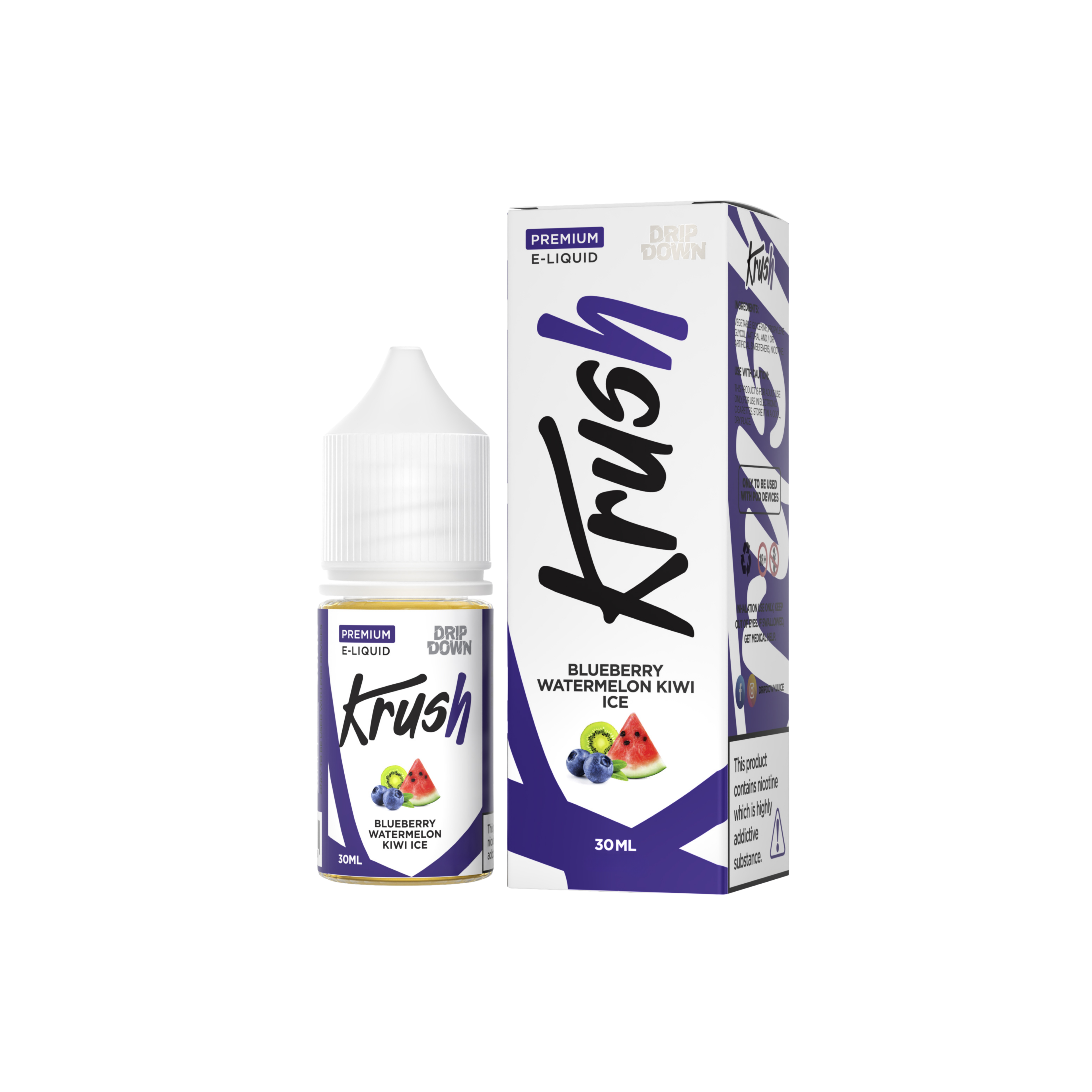Blueberry Watermelon ice 30ML - Drip Down Krush Series