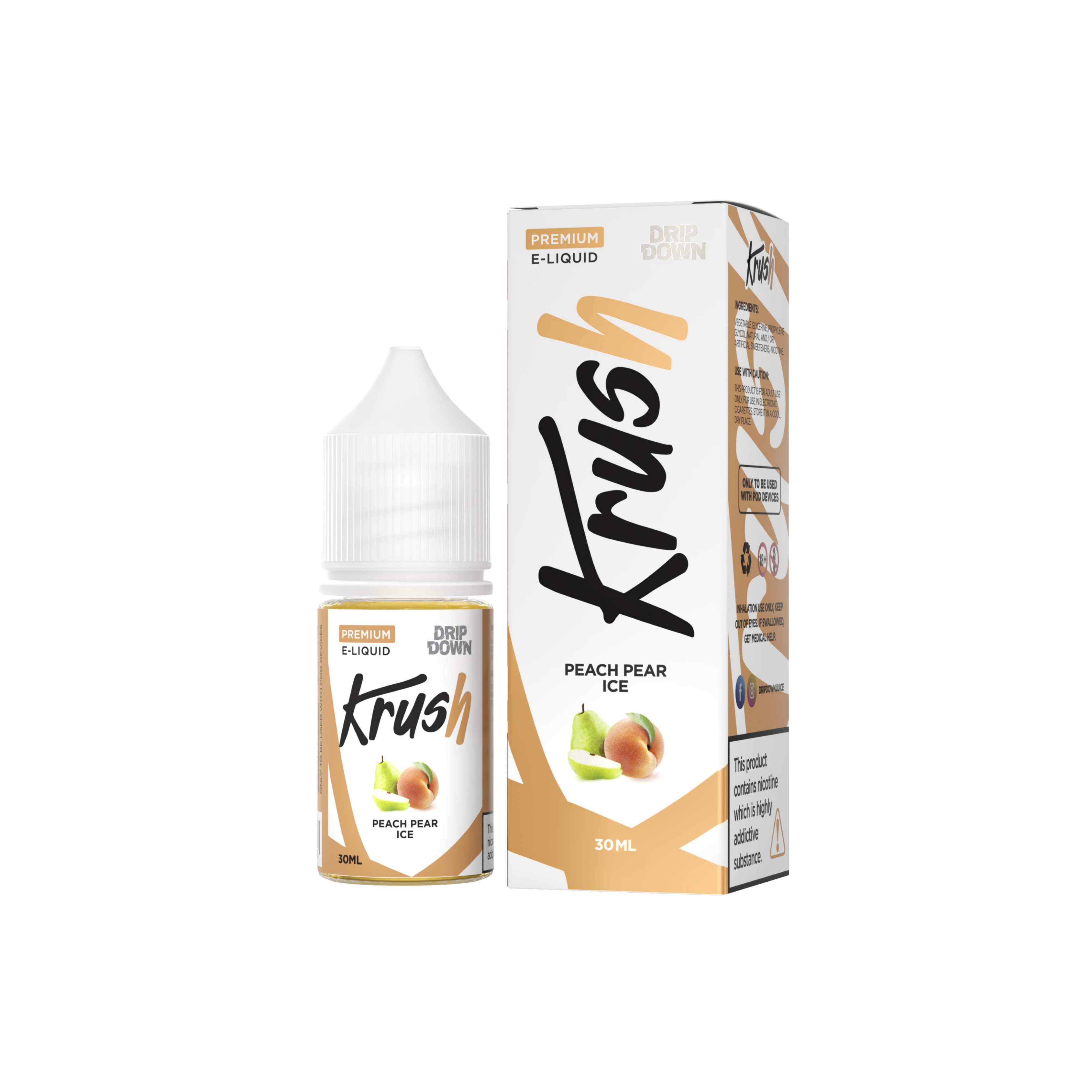 Peach Pear Ice 30ML - Drip Down Krush Series