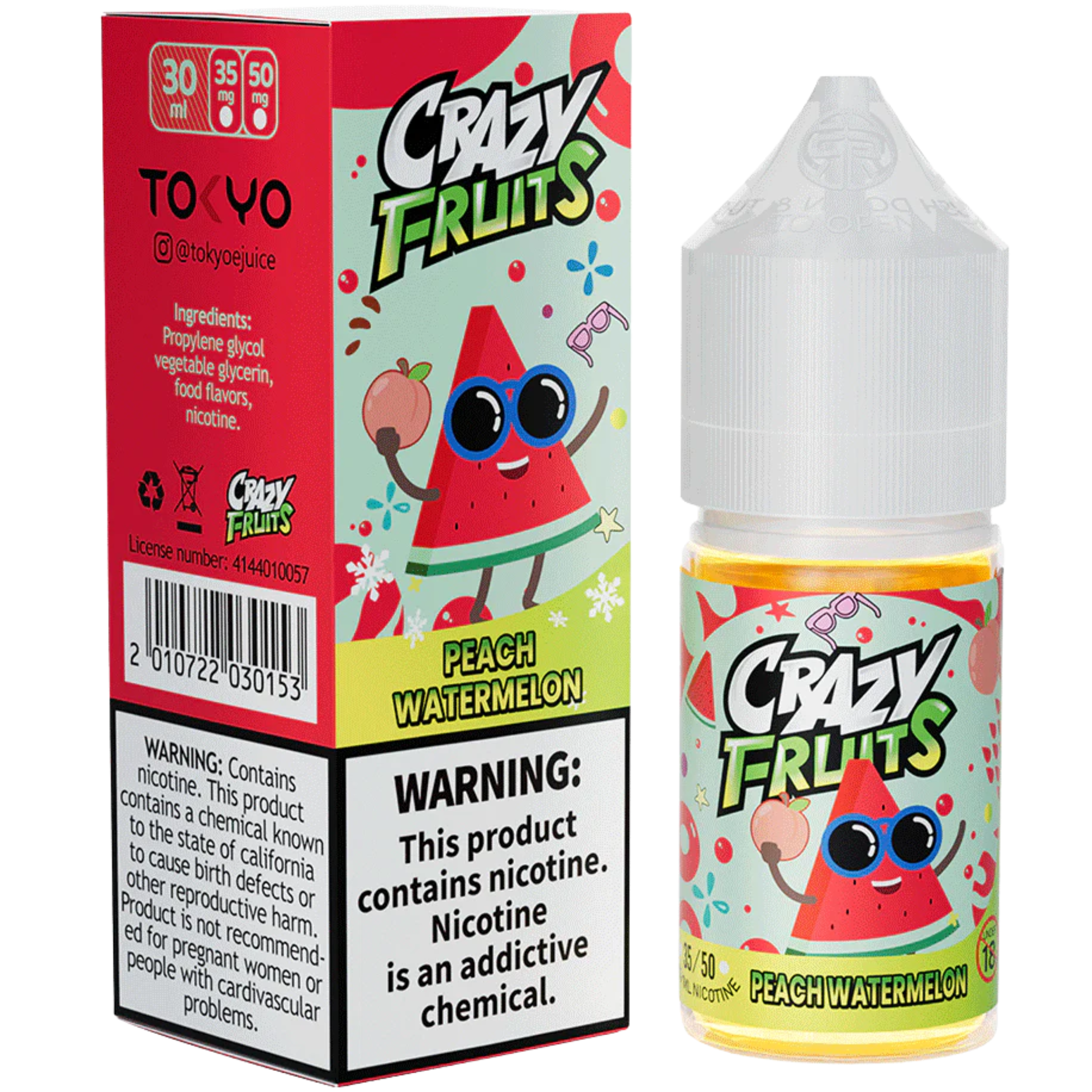 Tokyo Crazy Fruit Series - Peach Watermelon 30ML